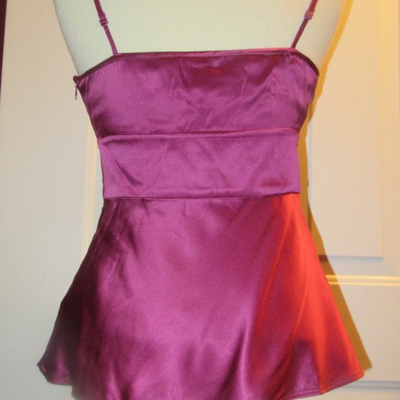 NWT Express 90s Y2K Camisole (S) Arm Warmer Shrug (sz M) set in PInk/Burgundy - Picture 12 of 16